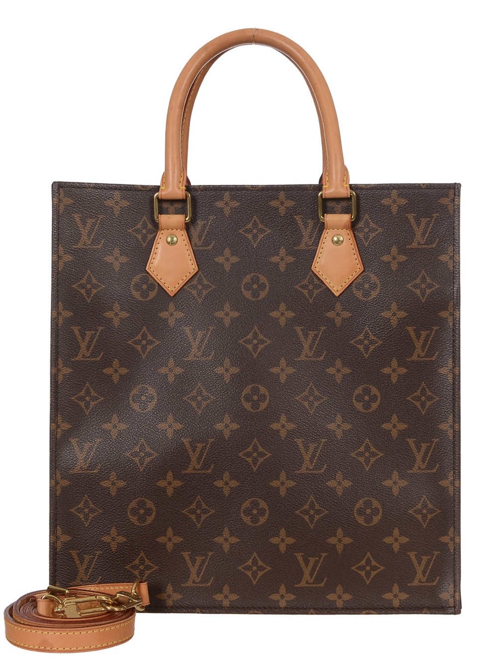♥️ Louis Vuitton Brown Sac Plat Envelope Monogram  Vertical Tote Bag♥️